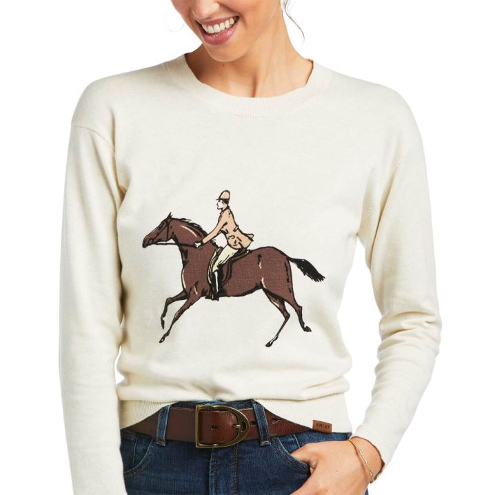 Ariat Floret Sweatshirt Weiß | OtAqxmIB