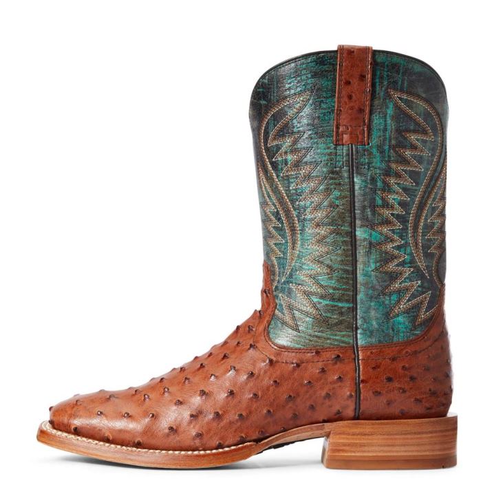 Ariat Gallup Western Boot Brandy Full Quill Ostrich | jgY8vXbt