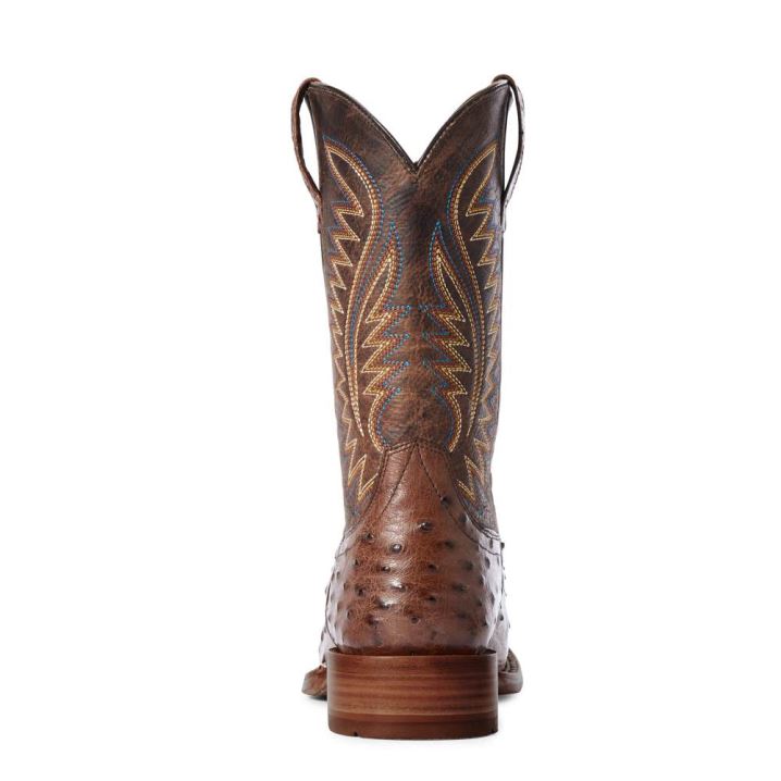 Ariat Gallup Western Boot Mocha Full Quill Ostrich | jQ6XsXl5