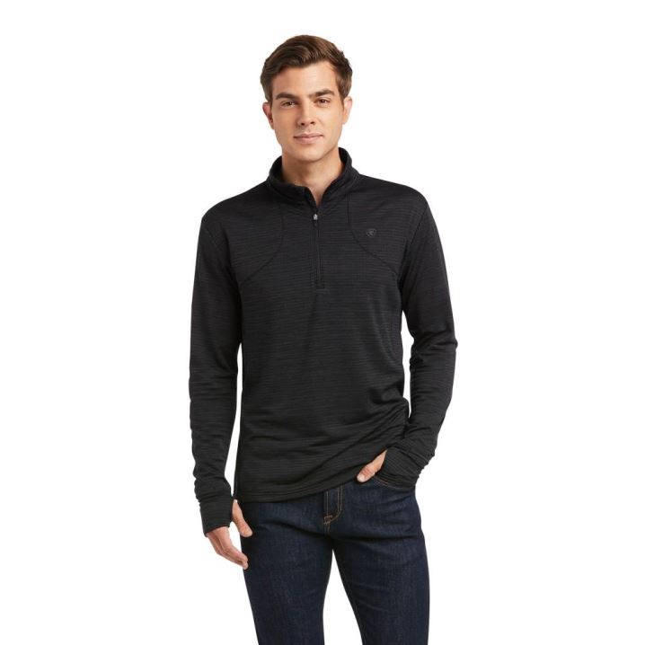 Ariat Gridwork 1/4 Zip Baselayer Schwarz | GCLzz92J