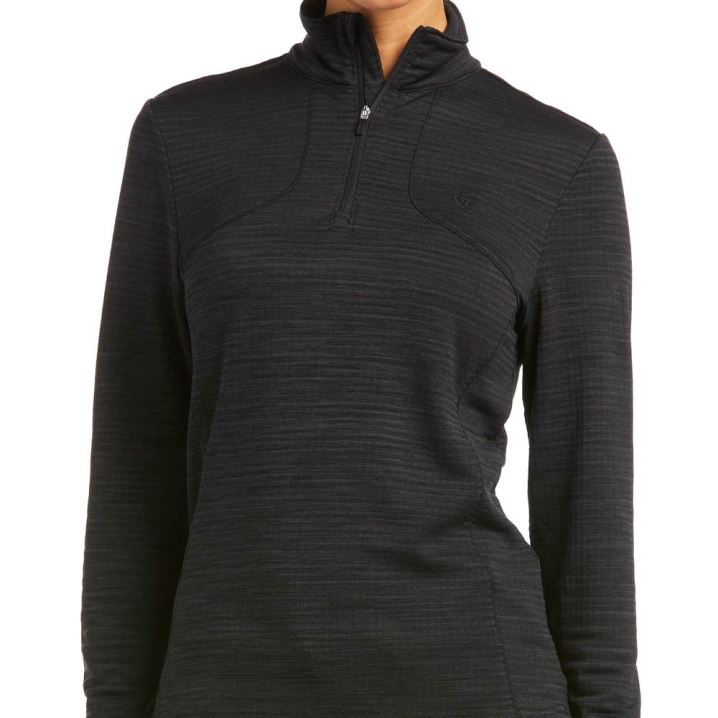 Ariat Gridwork 1/4 Zip Baselayer Schwarz | P9gPEabR