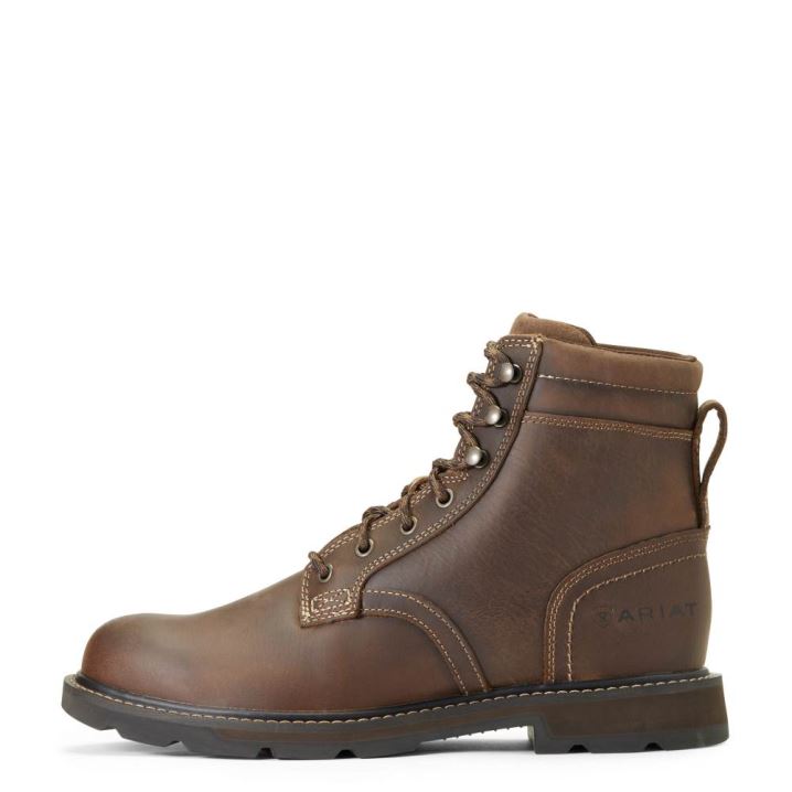 Ariat Groundbreaker 6" Arbeits Boot Braun | o7UN5K9b