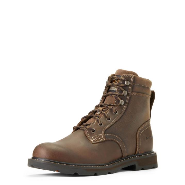 Ariat Groundbreaker 6" Arbeits Boot Braun | o7UN5K9b