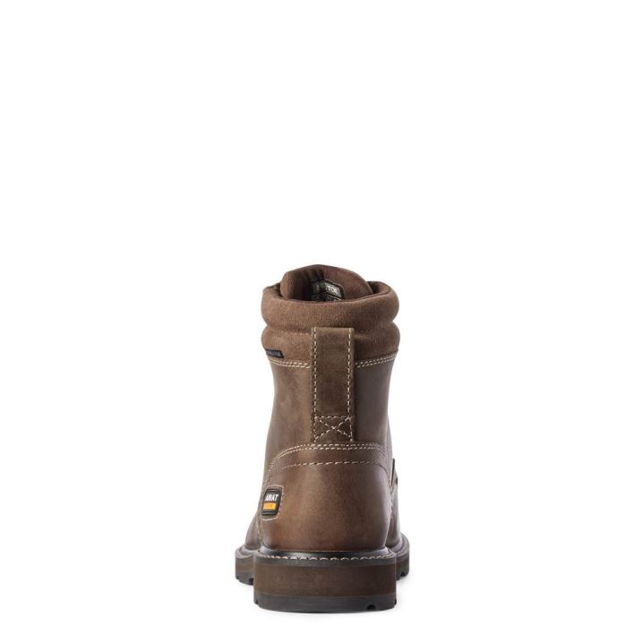 Ariat Groundbreaker 6" II Steel Kappe Arbeits Boot Braun | kHVlWgJ6