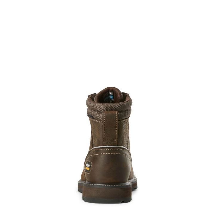 Ariat Groundbreaker 6" II Wasserdichte Steel Kappe Arbeits Boot Dunkelbraun | GgqEKiJJ