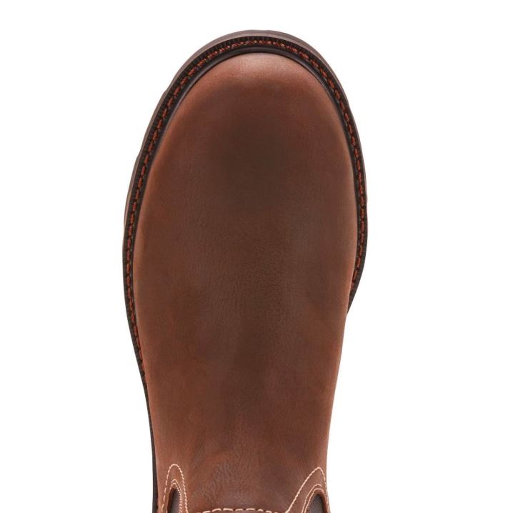 Ariat Groundbreaker Chelsea Wasserdichte Steel Kappe Arbeits Boot Dunkelbraun | zc7qjDek