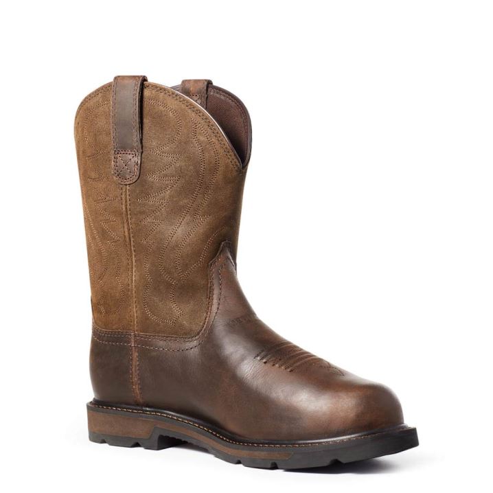 Ariat Groundbreaker MetGuard Steel Kappe Arbeits Boot Braun | 2LE06m5C