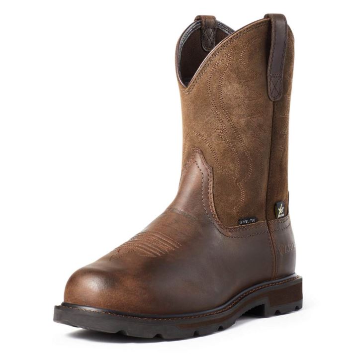 Ariat Groundbreaker MetGuard Steel Kappe Arbeits Boot Braun | 2LE06m5C