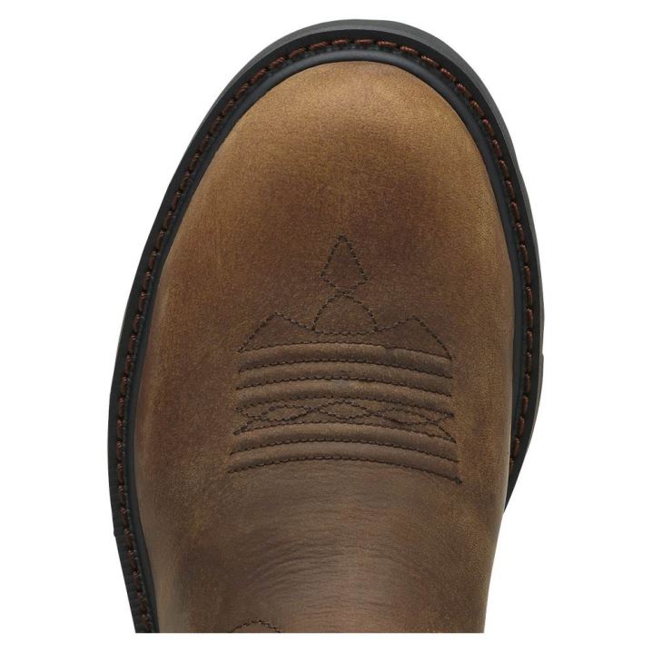 Ariat Groundbreaker Steel Kappe Arbeits Boot Braun | R4GsNbre