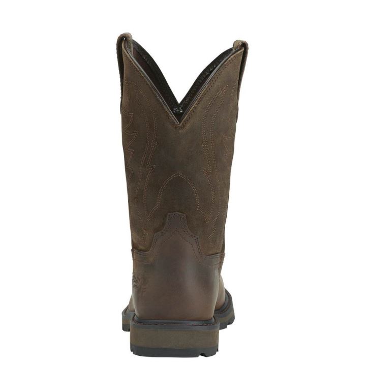 Ariat Groundbreaker Steel Kappe Arbeits Boot Braun | R4GsNbre