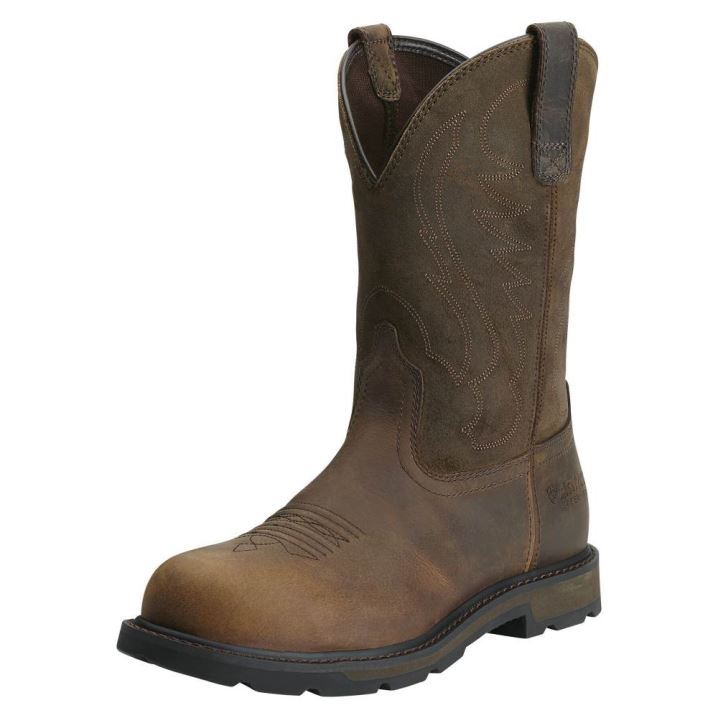 Ariat Groundbreaker Steel Kappe Arbeits Boot Braun | R4GsNbre