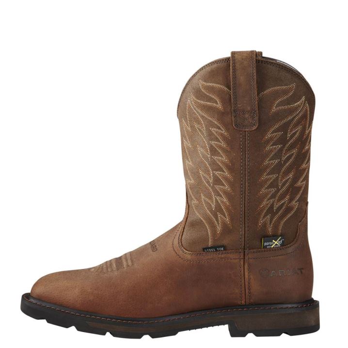 Ariat Groundbreaker Weite Square Kappe MetGuard MetGuard Steel Kappe Arbeits Boot Braun | KspR4xYG