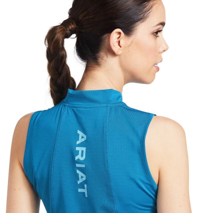 Ariat Hailey 1/4 Zip Baselayer Blau | yqU4qKdu