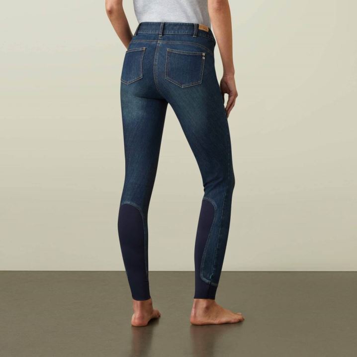 Ariat Halo Denim Knee Patch Breech Marine | 5LDSQA52