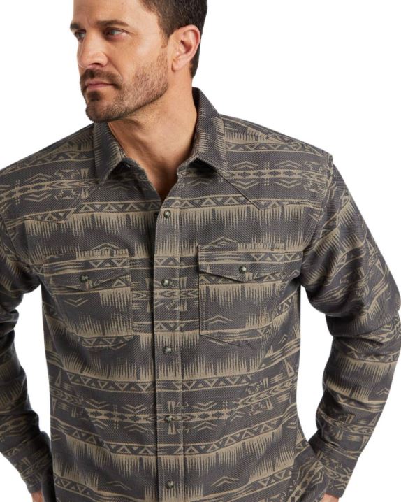 Ariat Harris Jacquard Retro Fit Shirt Boardwalk | zUWWt9BQ