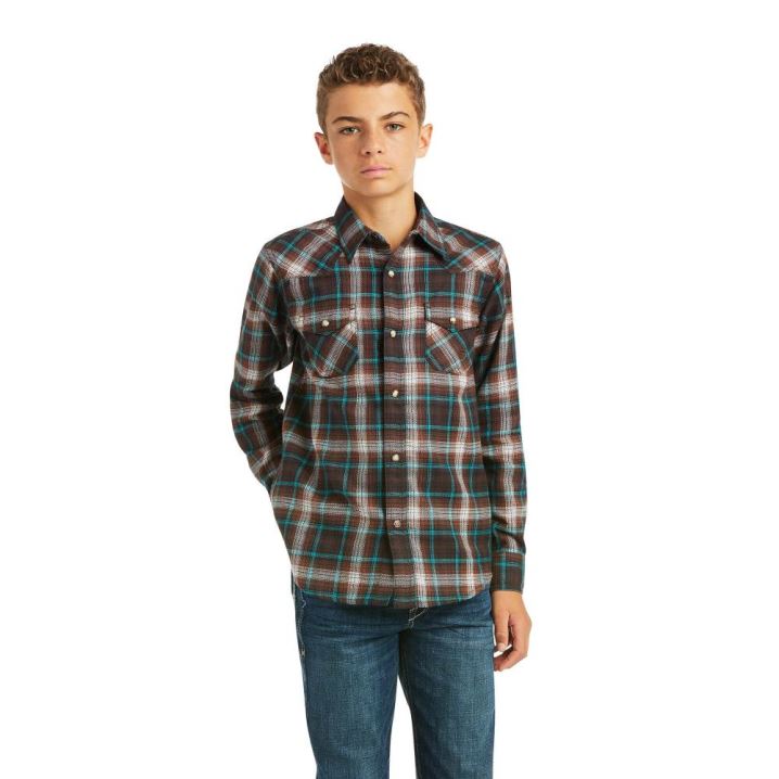 Ariat Harrisburg Retro Fit Shirt Cedarwood | CoSpEayT