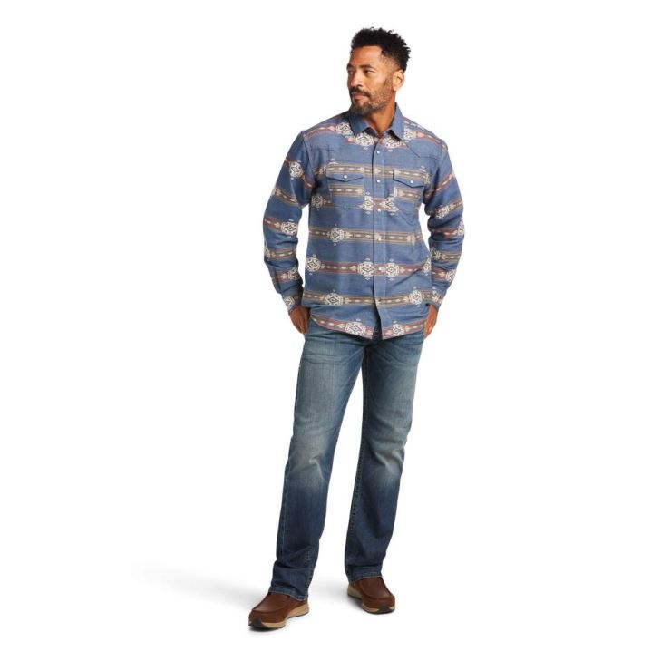 Ariat Hector Retro Fit Shirt Blau | N6hGqEIZ