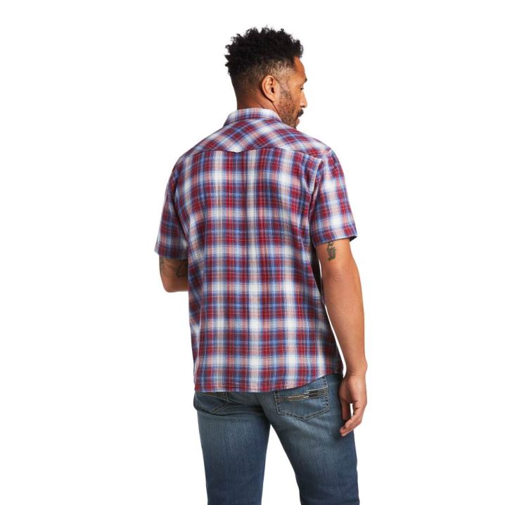 Ariat Hollis Retro Fit Shirt Dunkelrot | YcPXfF1X