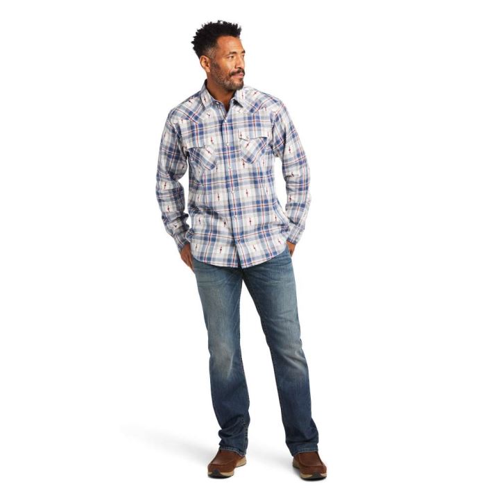 Ariat Hutton Retro Fit Shirt Egret | 6vrSoUhA