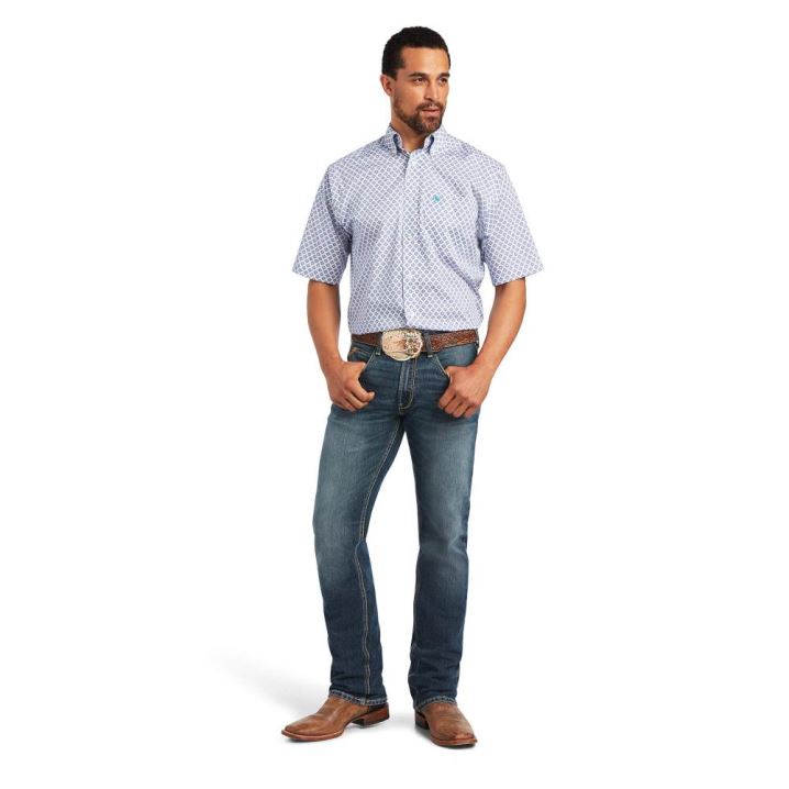 Ariat Indy Stretch Klassische Fit Shirt Weiß | 98bO5Je4