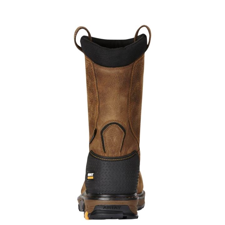 Ariat Intrepid Pull-On Wasserdichte Composite Kappe Arbeits Boot Braun | nSUW4W5S