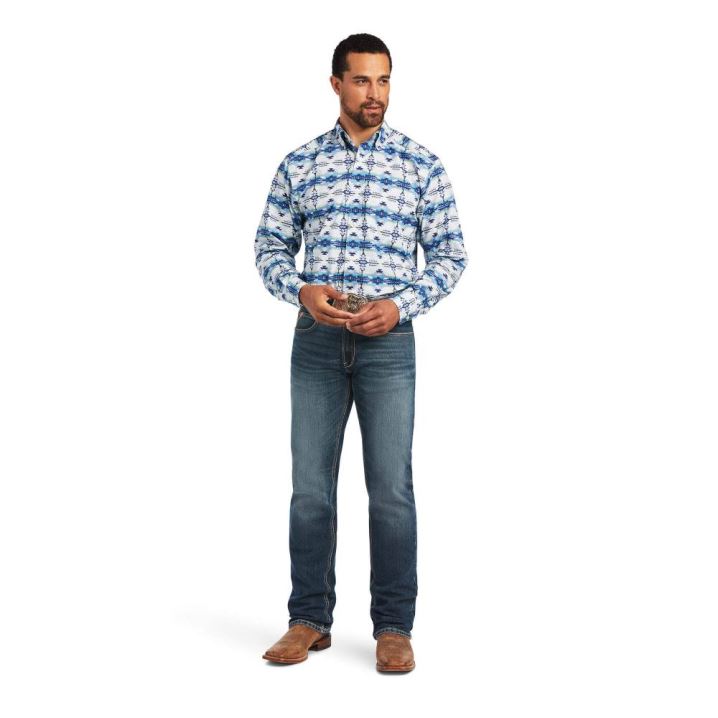 Ariat Irvin Klassische Fit Shirt Weiß | YgIvsmDX