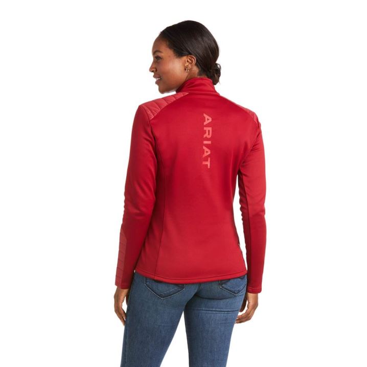 Ariat Ismay 1/2 Zip Sweatshirt Rhubarb | 7Myx0kBX