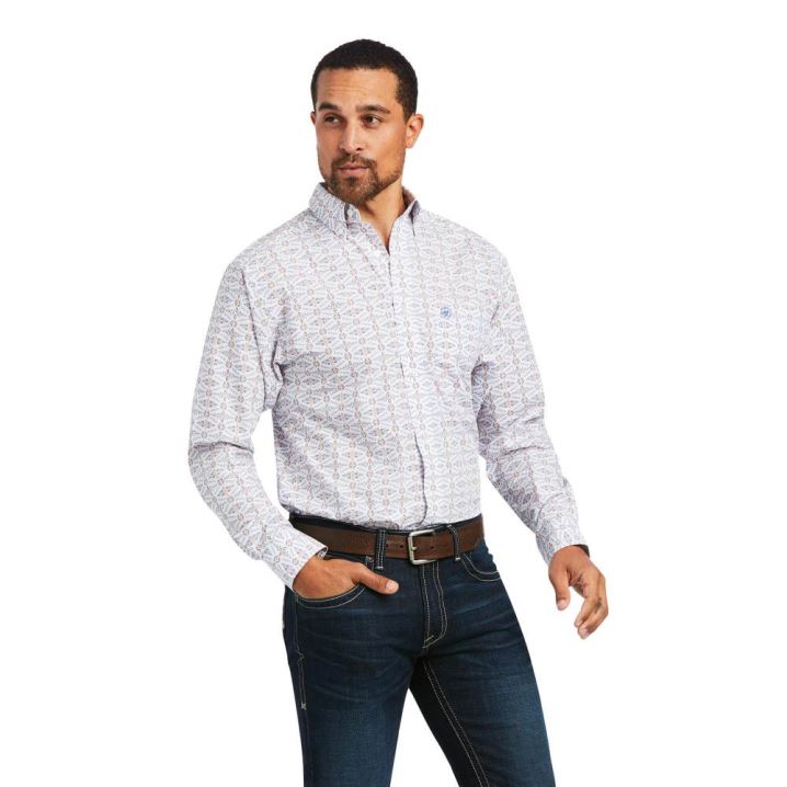 Ariat Ivan Fitted Shirt Weiß | djxf4nEX