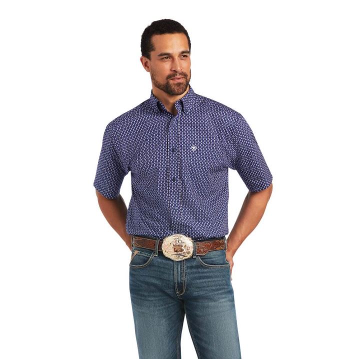 Ariat Izaak Klassische Fit Shirt Navy | owjk6gUT