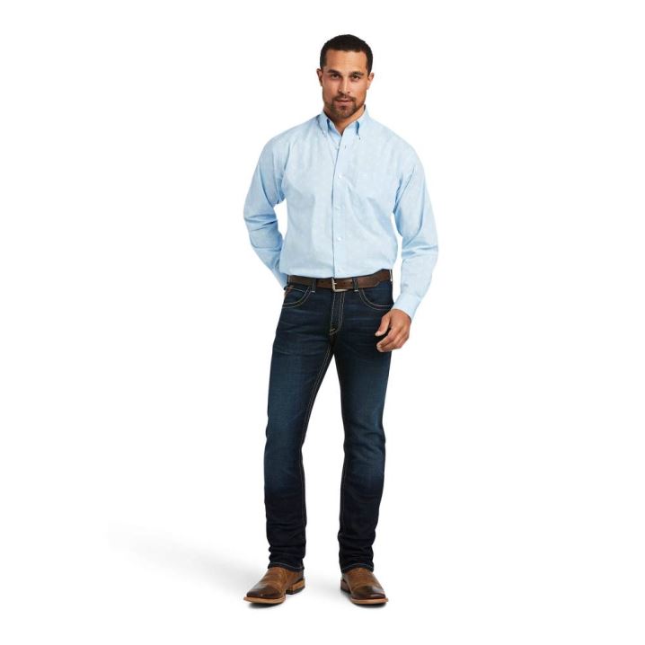 Ariat Jai Klassische Fit Shirt Cerulean | 2vRF8mQz