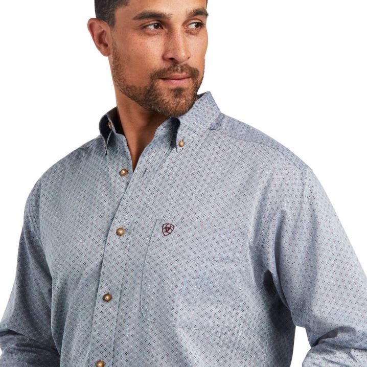 Ariat Javon Klassische Fit Shirt Navy | 5z2p171A