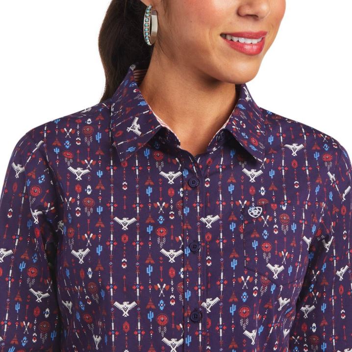 Ariat Kirby Stretch Shirt Tribal Lore Print | dXLPX4F1