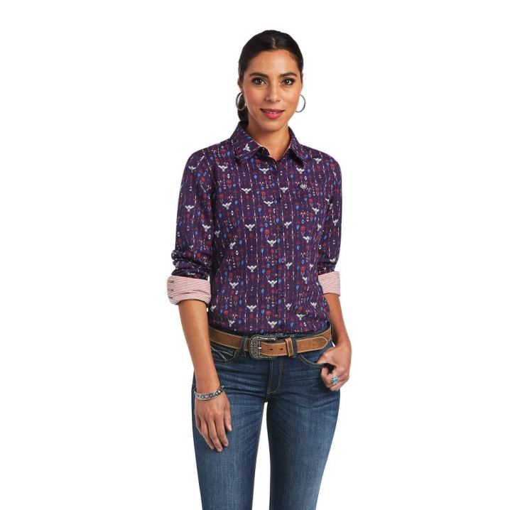 Ariat Kirby Stretch Shirt Tribal Lore Print | dXLPX4F1