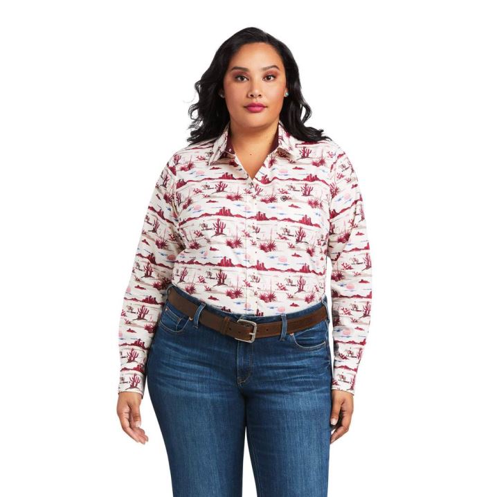 Ariat Kirby Stretch Shirt Yuma Landscape Print | T4MAQAtU