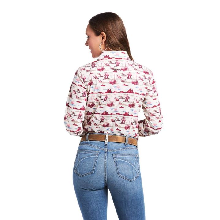 Ariat Kirby Stretch Shirt Yuma Landscape Print | T4MAQAtU