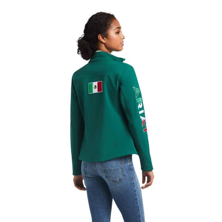 Ariat Klassische Team Softshell MEXICO Jacket Verde | m6AaN1ce