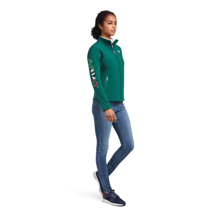 Ariat Klassische Team Softshell MEXICO Jacket Verde | m6AaN1ce