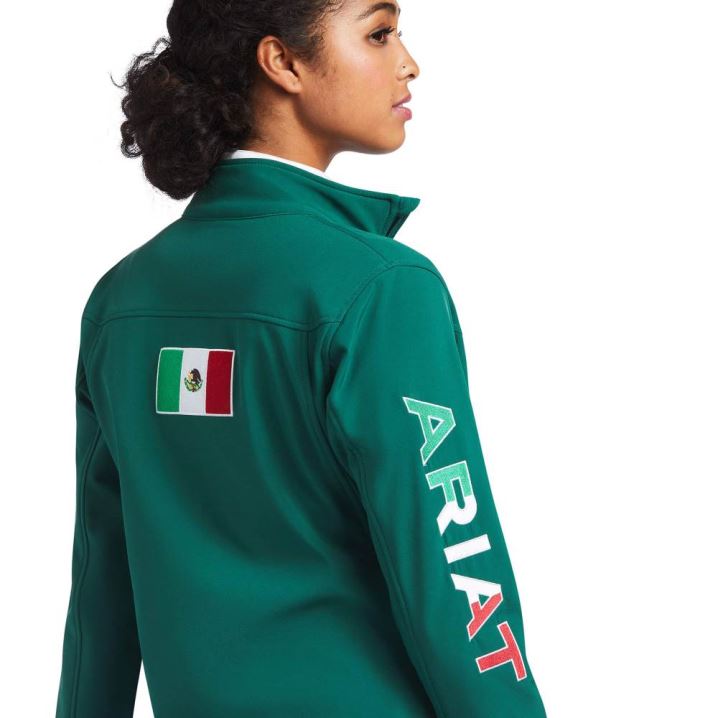 Ariat Klassische Team Softshell MEXICO Jacket Verde | m6AaN1ce