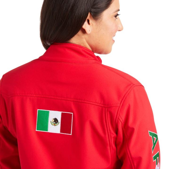 Ariat Klassische Team Softshell MEXICO Jacket Rot | t4LQ5Ck1