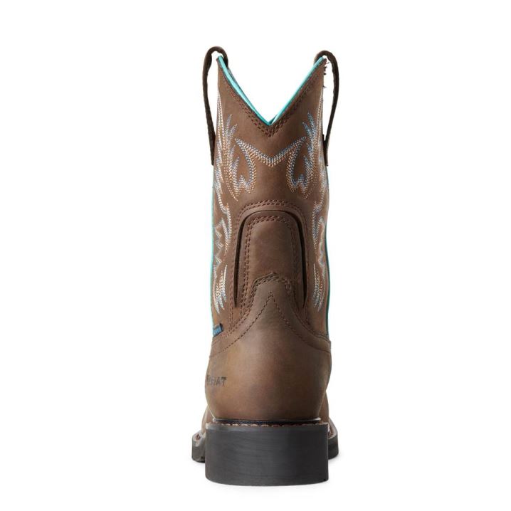 Ariat Krista Wasserdichte Steel Kappe Arbeits Boot Dunkelbraun | lssH6Ccg