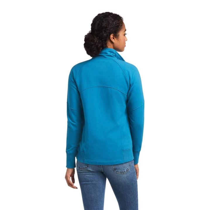 Ariat Largo Full Zip Sweatshirt Blau | mMwgBW2E