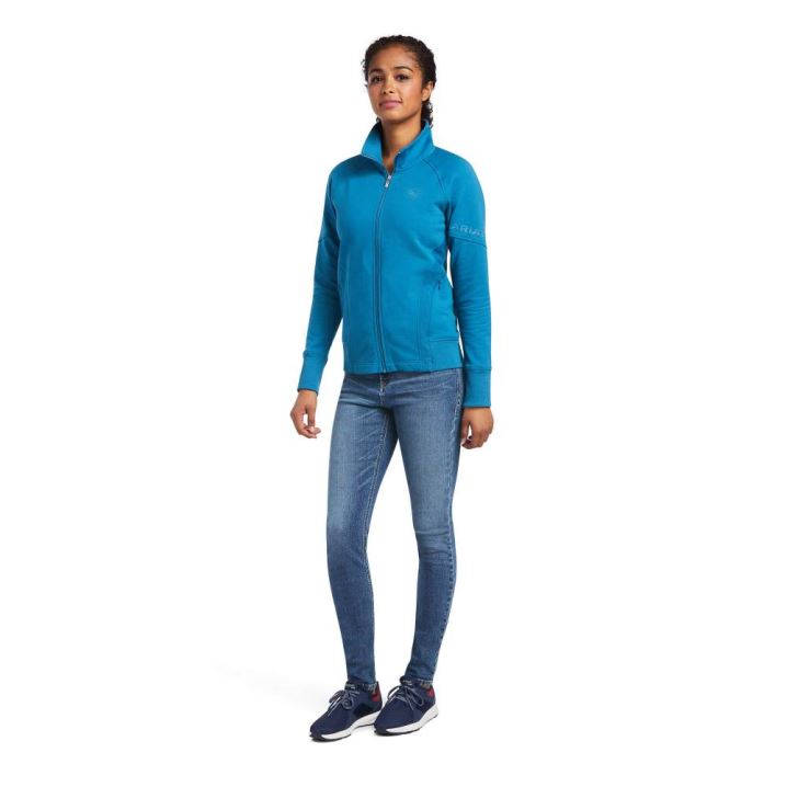 Ariat Largo Full Zip Sweatshirt Blau | mMwgBW2E