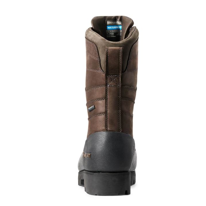 Ariat Linesman Ridge 10" GORE-TEX Composite Kappe Arbeits Boot Braun | YsNeAHyO