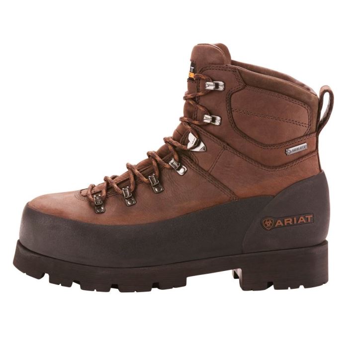 Ariat Linesman Ridge 6" GORE-TEX Composite Kappe Arbeits Boot Braun | wZFRAs8i