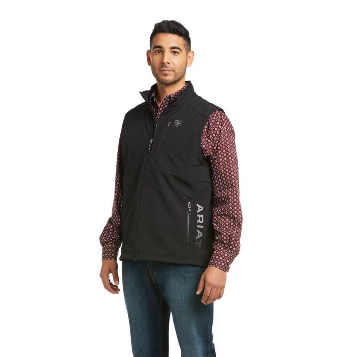 Ariat Logo 2.0 Patriot Softshell Vest Schwarz | GbFgjH17