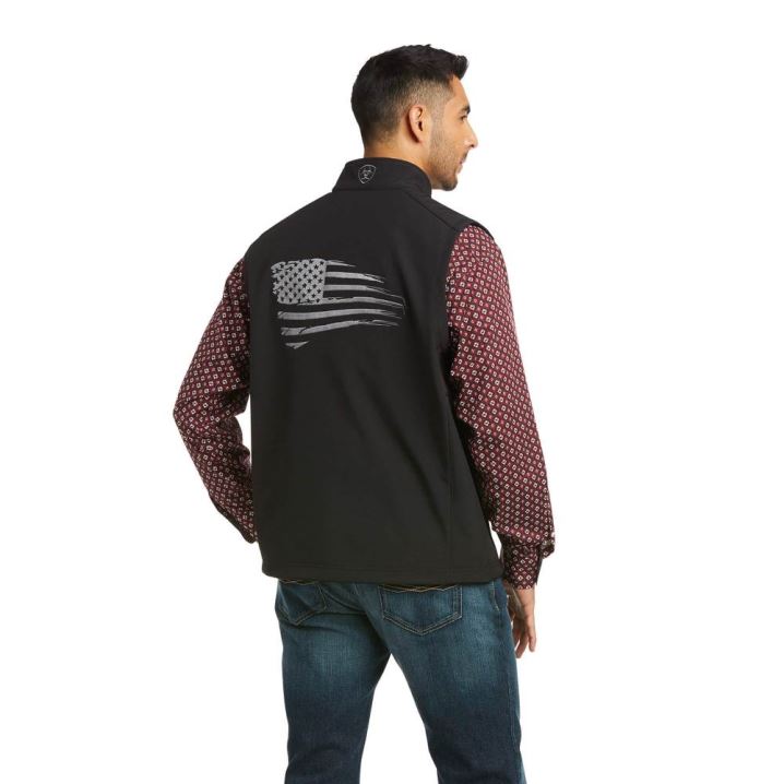 Ariat Logo 2.0 Patriot Softshell Vest Schwarz | GbFgjH17