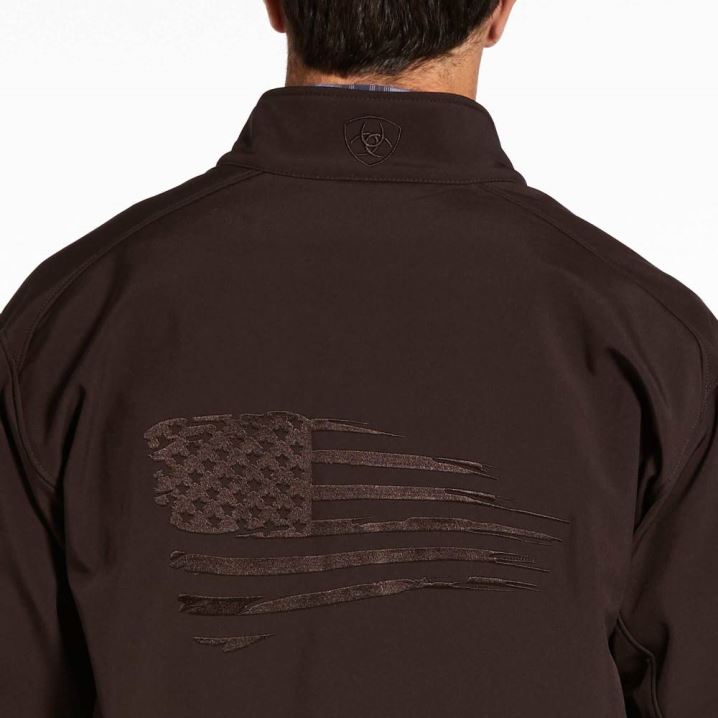 Ariat Logo 2.0 Patriot Softshell Wasser Resistant Jacket Kaffee | XZBgIWoc