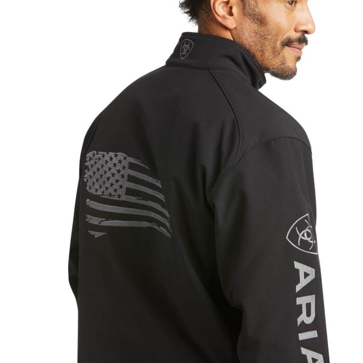 Ariat Logo 2.0 Patriot Softshell Wasser Resistant Jacket Schwarz | cnx18w1o