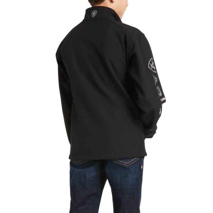 Ariat Logo 2.0 Softshell Jacket Schwarz Silber | AdVLwVlZ