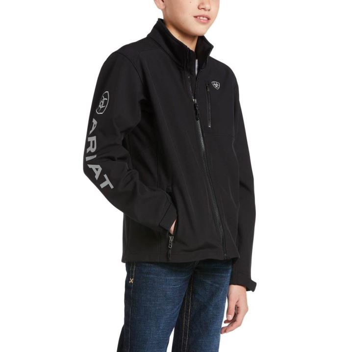 Ariat Logo 2.0 Softshell Jacket Schwarz Silber | AdVLwVlZ